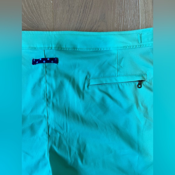 Lords of Harlech Oxford swim trunk mens shorts green short 34 trunks hybrid - Picture 6 of 10